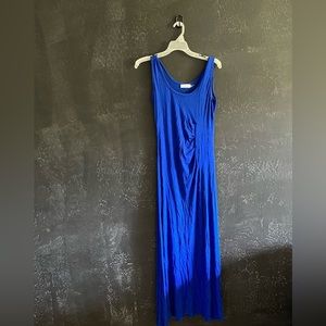 Brilliant Blue Calvin Klein Ruched Tank Dress Size 6